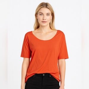 Boss Women's Bright Orange Short Sleeve Top XL